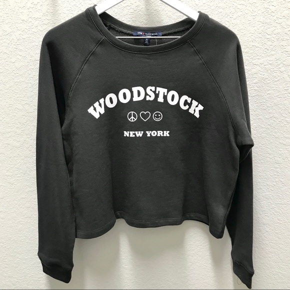 one clothing Tops - Woodstock crop sweatshirt by One Clothing S -  NWT